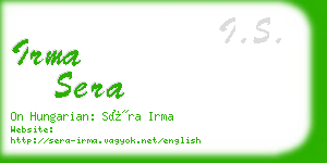 irma sera business card